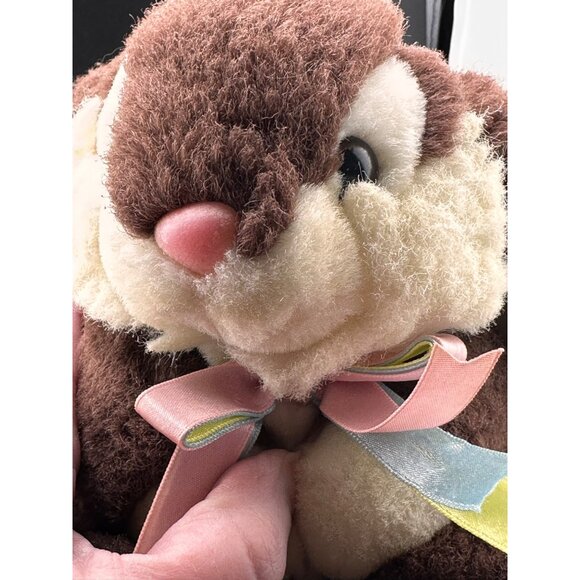 Kids of America Vtg Plush Stuffed Animal Bunny Rabbit Easter Carrot Feet 80s 7” - Picture 6 of 13